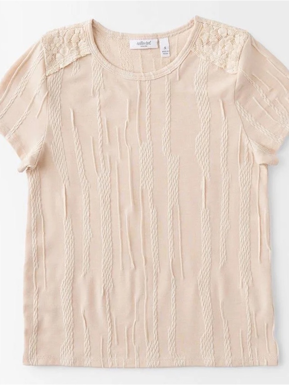 Cream Willow Root girls top